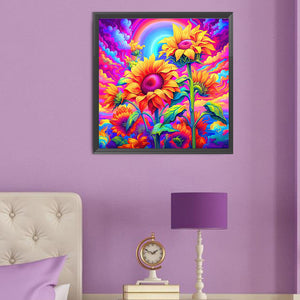 Sunflower 50*50CM(Canvas) Full Round Drill Diamond Painting