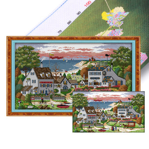 Joy Sunday - Cozy Bay - 67*37CM 14CT 2 Stamped Cross Stitch