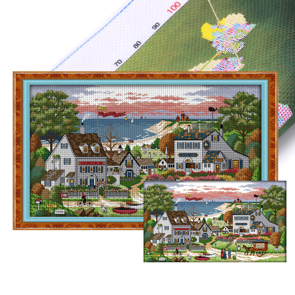Joy Sunday - Cozy Bay - 67*37CM 14CT 2 Stamped Cross Stitch