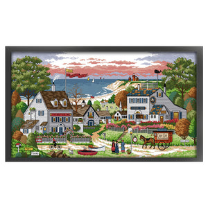 Joy Sunday - Cozy Bay - 67*37CM 14CT 2 Stamped Cross Stitch