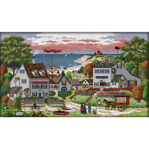 Joy Sunday - Cozy Bay - 67*37CM 14CT 2 Stamped Cross Stitch