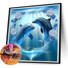 Load image into Gallery viewer, Dolphin 30*30CM(Canvas) Full Round Drill Diamond Painting
