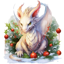 Load image into Gallery viewer, Huancan - Pterosaur With Christmas Wreath - 40*40CM 11CT 3 Stamped Cross Stitch

