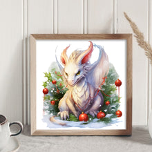 Load image into Gallery viewer, Huancan - Pterosaur With Christmas Wreath - 40*40CM 11CT 3 Stamped Cross Stitch
