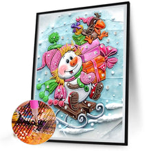 Load image into Gallery viewer, Snowman 30*40CM(Canvas) Partial Special Shaped Drill Diamond Painting
