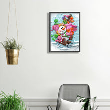 Load image into Gallery viewer, Snowman 30*40CM(Canvas) Partial Special Shaped Drill Diamond Painting
