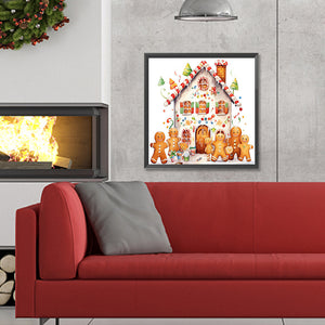 Christmas Cookie House 30*30CM(Canvas) Full Round Drill Diamond Painting