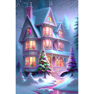 Snow Castle 40*60CM(Canvas) Full Round Drill Diamond Painting