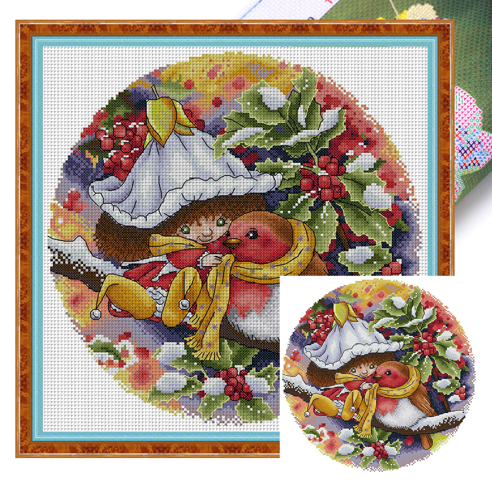 Joy Sunday - Flower Fairy - 35*35CM 14CT 2 Stamped Cross Stitch
