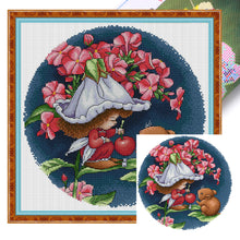 Load image into Gallery viewer, Joy Sunday - Flower Fairy - 35*35CM 14CT 2 Stamped Cross Stitch
