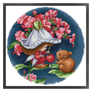 Joy Sunday - Flower Fairy - 35*35CM 14CT 2 Stamped Cross Stitch