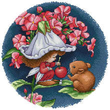 Load image into Gallery viewer, Joy Sunday - Flower Fairy - 35*35CM 14CT 2 Stamped Cross Stitch
