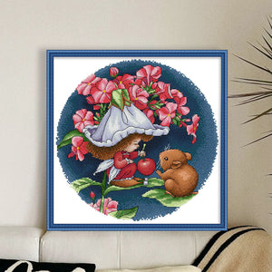 Joy Sunday - Flower Fairy - 35*35CM 14CT 2 Stamped Cross Stitch
