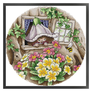 Joy Sunday - Flower Fairy - 34*34CM 14CT 2 Stamped Cross Stitch