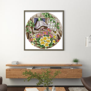 Joy Sunday - Flower Fairy - 34*34CM 14CT 2 Stamped Cross Stitch