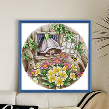 Load image into Gallery viewer, Joy Sunday - Flower Fairy - 34*34CM 14CT 2 Stamped Cross Stitch
