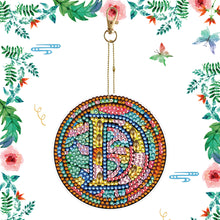 Load image into Gallery viewer, A-Z 26 Letters Double Sided Special Shape Diamond Painting Keychain Pendant (D)
