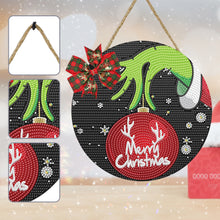 Load image into Gallery viewer, Christmas Wooden Diamond Painting Art Hanging Ornament Kits (Merry Christmas 1)
