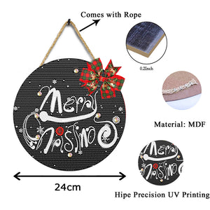 Christmas Wooden Diamond Painting Art Hanging Ornament Kits (Merry Christmas 3)