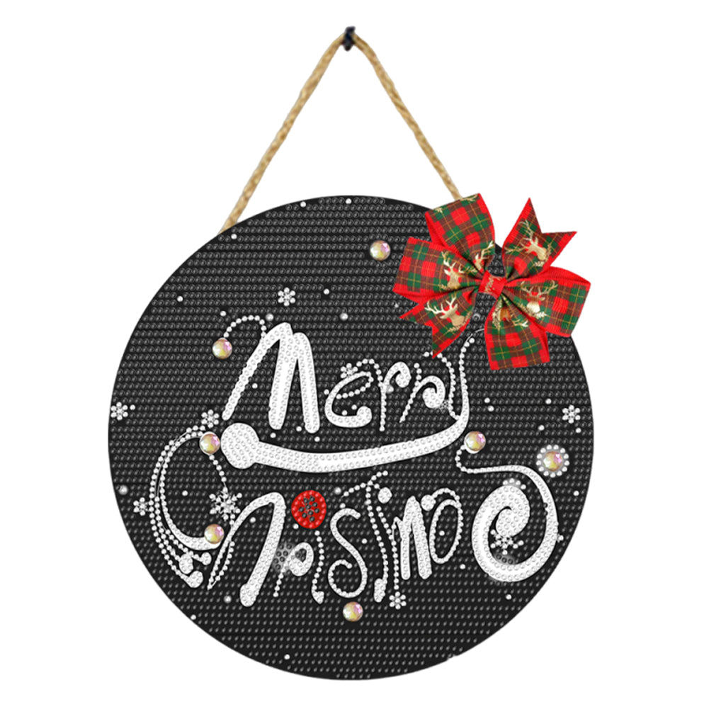 Christmas Wooden Diamond Painting Art Hanging Ornament Kits (Merry Christmas 3)