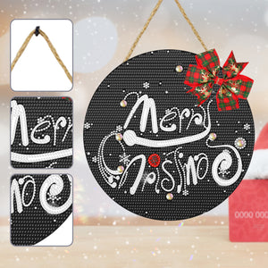 Christmas Wooden Diamond Painting Art Hanging Ornament Kits (Merry Christmas 3)