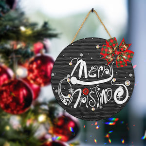 Christmas Wooden Diamond Painting Art Hanging Ornament Kits (Merry Christmas 3)