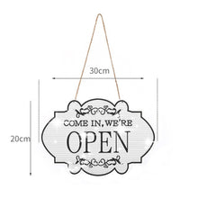 Load image into Gallery viewer, Wooden Shop Sign Diamond Painting Hanging Pendant for Home Decor (Open White)
