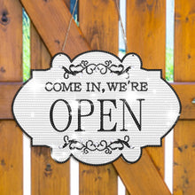 Load image into Gallery viewer, Wooden Shop Sign Diamond Painting Hanging Pendant for Home Decor (Open White)
