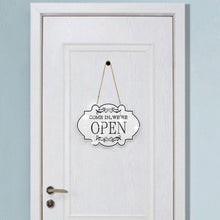 Load image into Gallery viewer, Wooden Shop Sign Diamond Painting Hanging Pendant for Home Decor (Open White)
