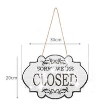 Load image into Gallery viewer, Wooden Shop Sign Diamond Painting Hanging Pendant for Home Decor (Closed White)
