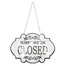 Load image into Gallery viewer, Wooden Shop Sign Diamond Painting Hanging Pendant for Home Decor (Closed White)
