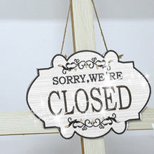 Load image into Gallery viewer, Wooden Shop Sign Diamond Painting Hanging Pendant for Home Decor (Closed White)
