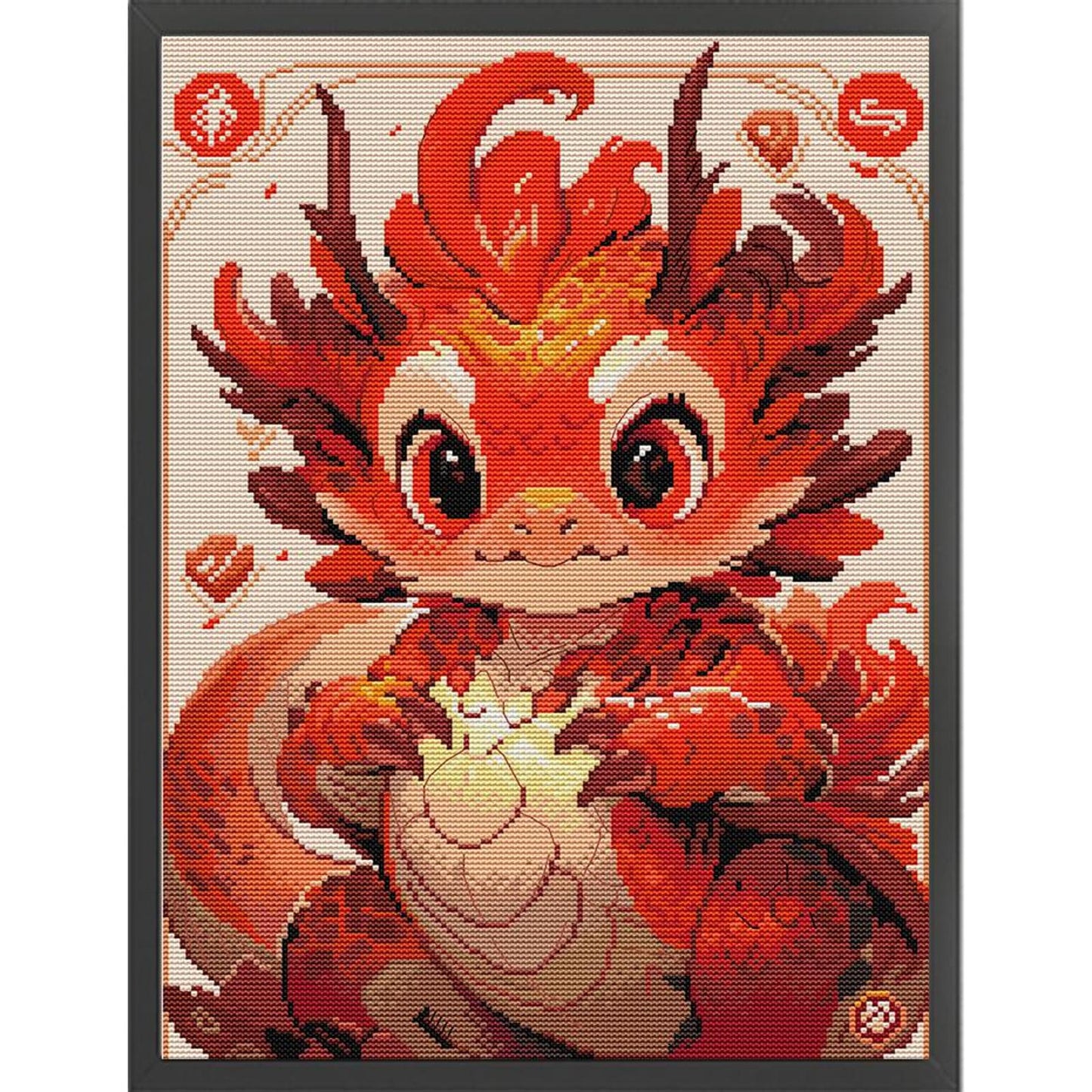 Dragon - Full 14CT Stamped Cross Stitch 32x43CM - Joy Sunday Backstitch