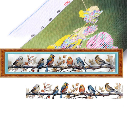 Little Bird - Partial 14CT Stamped Cross Stitch 95x19CM - Joy Sunday Backstitch