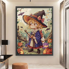 Load image into Gallery viewer, Yishu - Witch - 50*65CM 11CT 3 Stamped Cross Stitch
