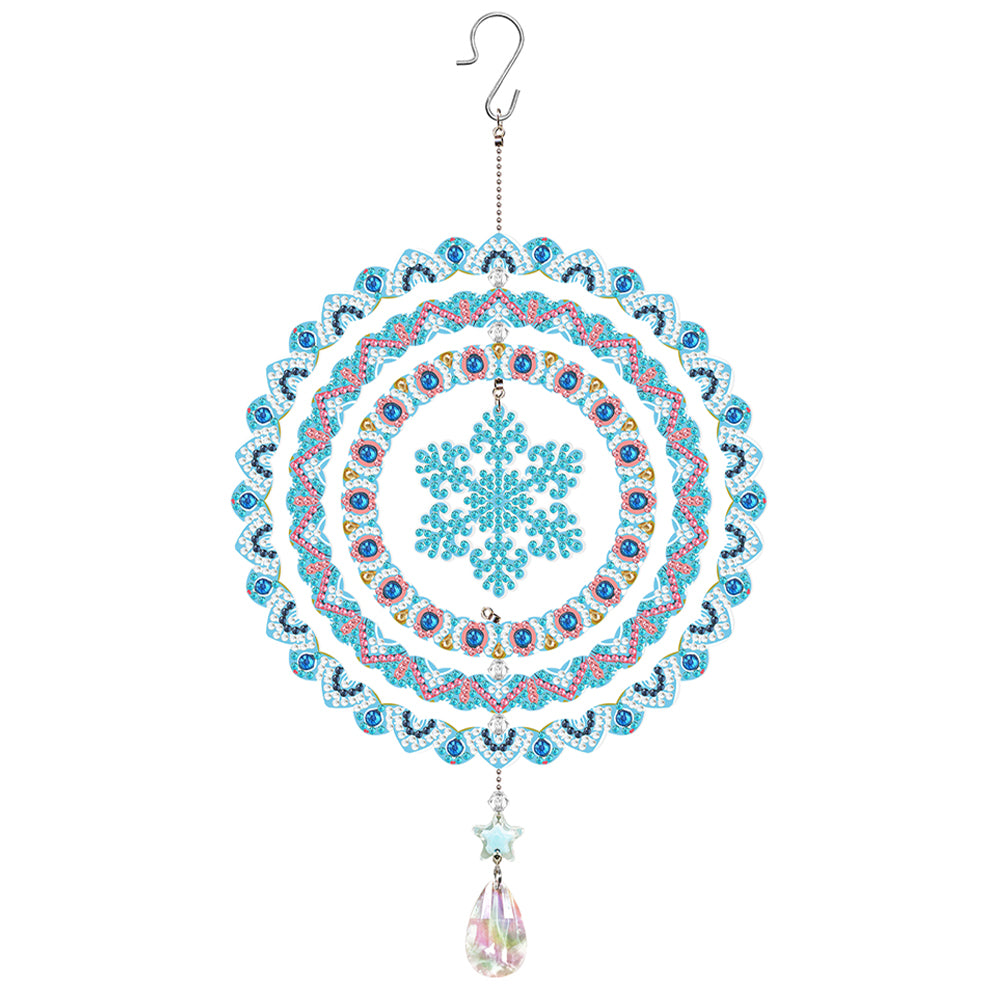 Suncatcher Diamond Painting Hanging Sign Christmas Home Windows Decor(Snowflake)