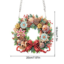 Load image into Gallery viewer, Christmas Special Shaped+Round Diamond Painting Wreath Ornament for Xmas Wall Decor (2)
