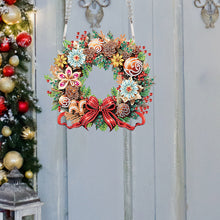 Load image into Gallery viewer, Christmas Special Shaped+Round Diamond Painting Wreath Ornament for Xmas Wall Decor (2)
