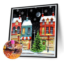 Load image into Gallery viewer, Christmas Snowy Night 30*30CM(Canvas) Full Round Drill Diamond Painting
