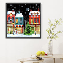 Load image into Gallery viewer, Christmas Snowy Night 30*30CM(Canvas) Full Round Drill Diamond Painting
