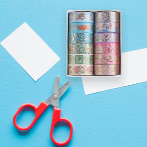 12 Rolls Color Tape Flower Washi Tape Set for DIY Crafts(Flower Hot Stamping 01)
