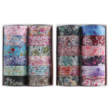 Load image into Gallery viewer, 24 Rolls Color Tape Flower Washi Tape Set for DIY Crafts(Flower Colour Print 02)
