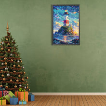 Load image into Gallery viewer, Island Lighthouse 40*60CM(Canvas) Full Round Drill Diamond Painting
