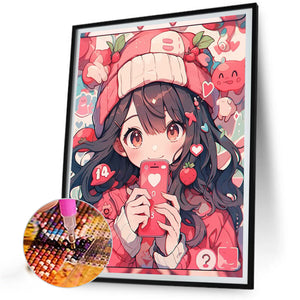 Cartoon Girl 40*50CM(Canvas) Full Round Drill Diamond Painting