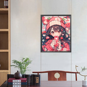Cartoon Girl 40*50CM(Canvas) Full Round Drill Diamond Painting