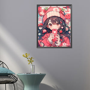 Cartoon Girl 40*50CM(Canvas) Full Round Drill Diamond Painting
