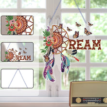 Load image into Gallery viewer, Dreamcatcher 2D Flat DIY Diamond Art Pendant Single-Sided Drill Wall Door Decor
