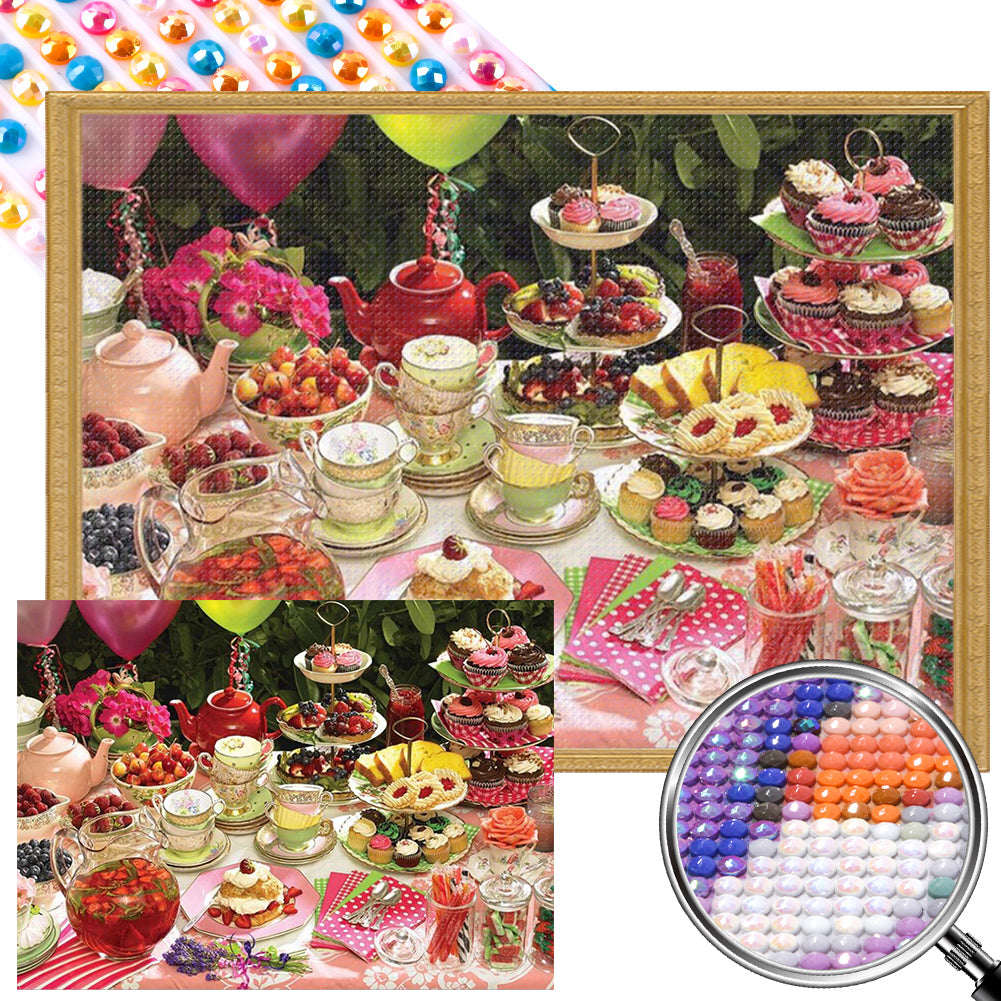 Tea Party 55*40CM(Picture) Full Round Drill Diamond Painting