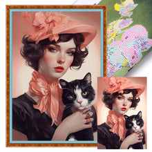 Load image into Gallery viewer, Huancan - Cat And Lady - 40*60CM 11CT 3 Stamped Cross Stitch
