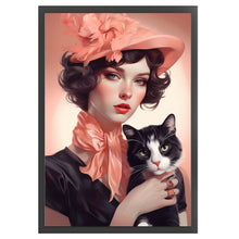 Load image into Gallery viewer, Huancan - Cat And Lady - 40*60CM 11CT 3 Stamped Cross Stitch
